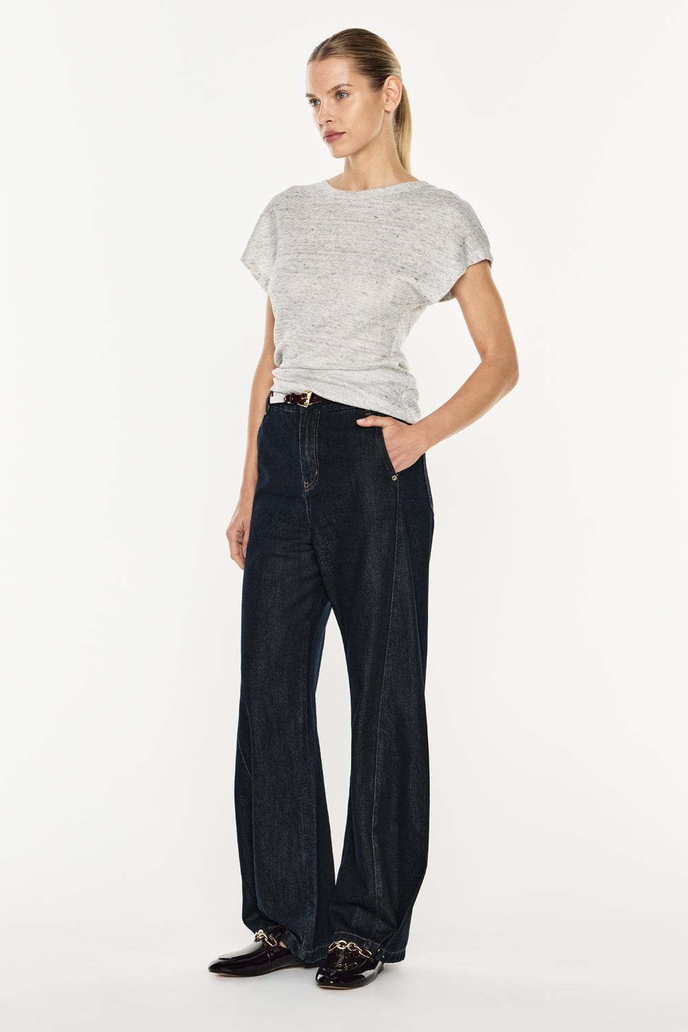 Cloudy Melange Top