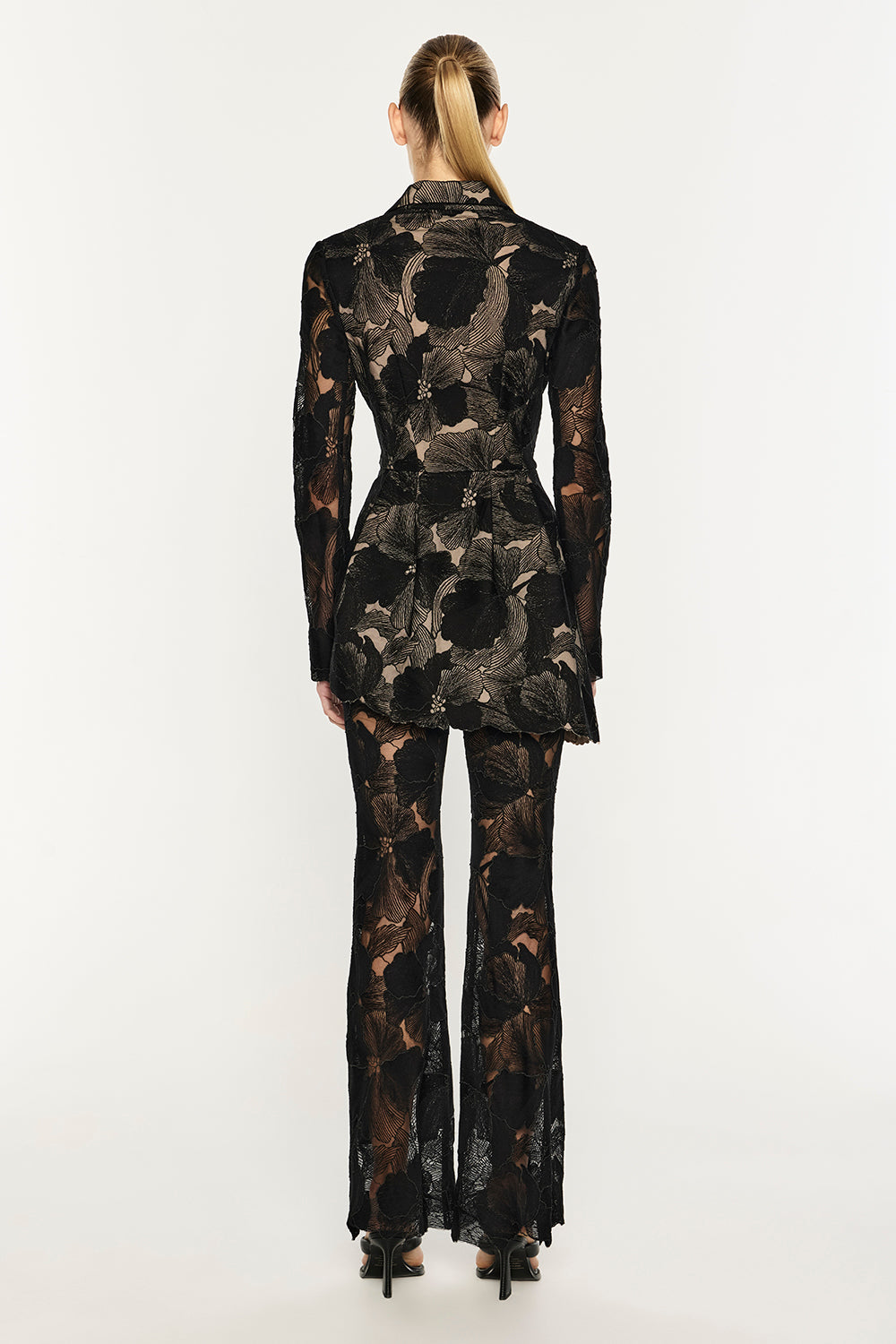 Sheer Force Peplum Blazer