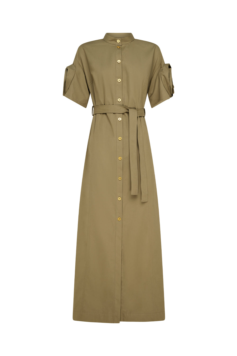 Cactus Flower Shirt Dress