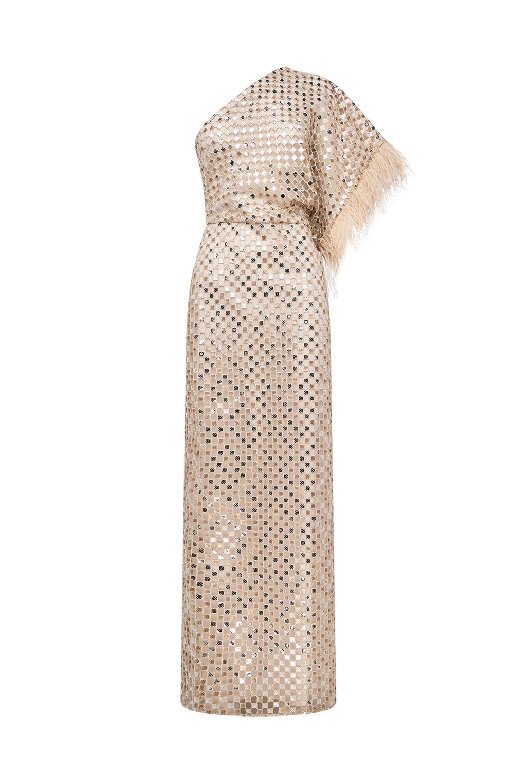 Checkerboard Sequin Gown