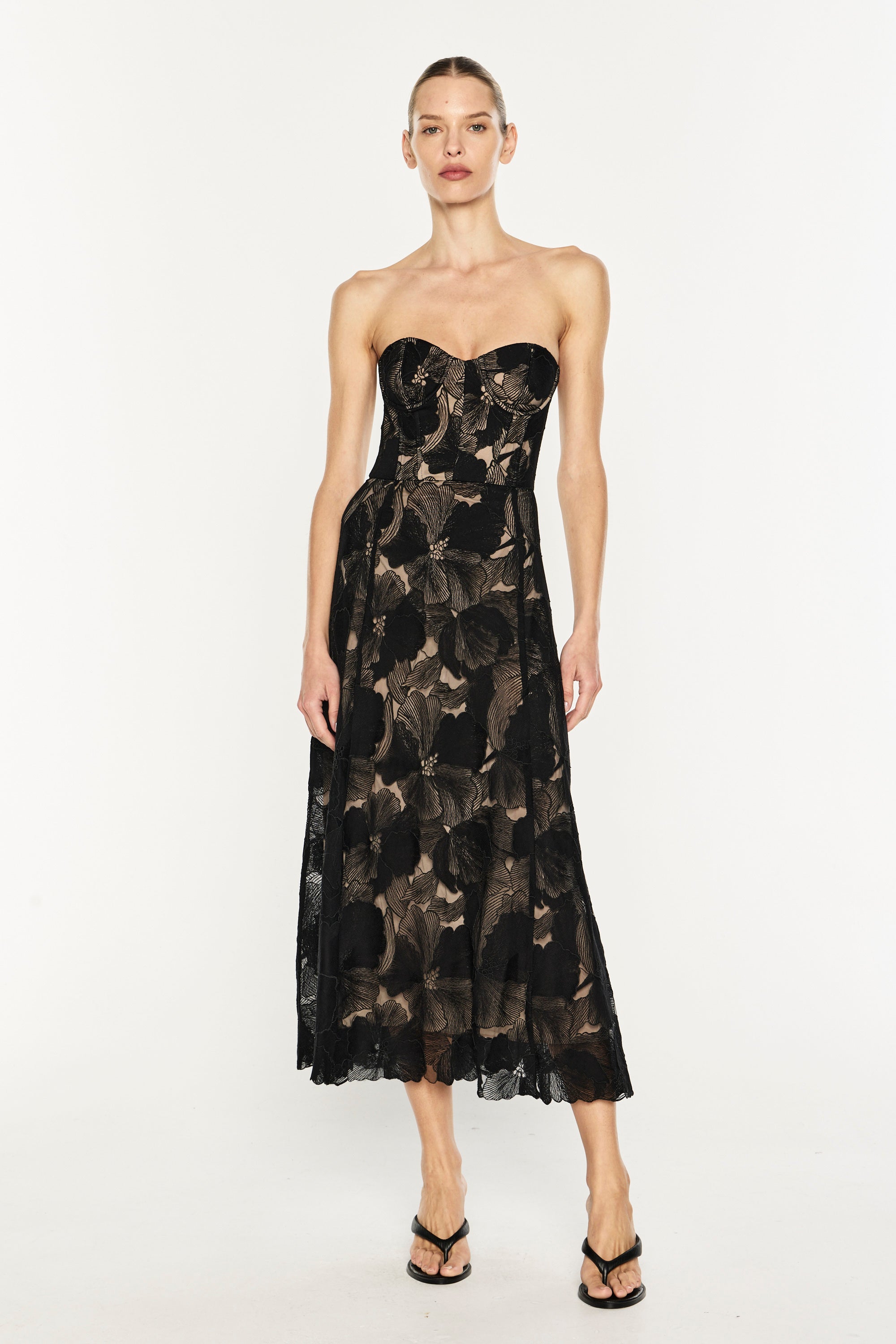 Sheer Force Strapless Dress