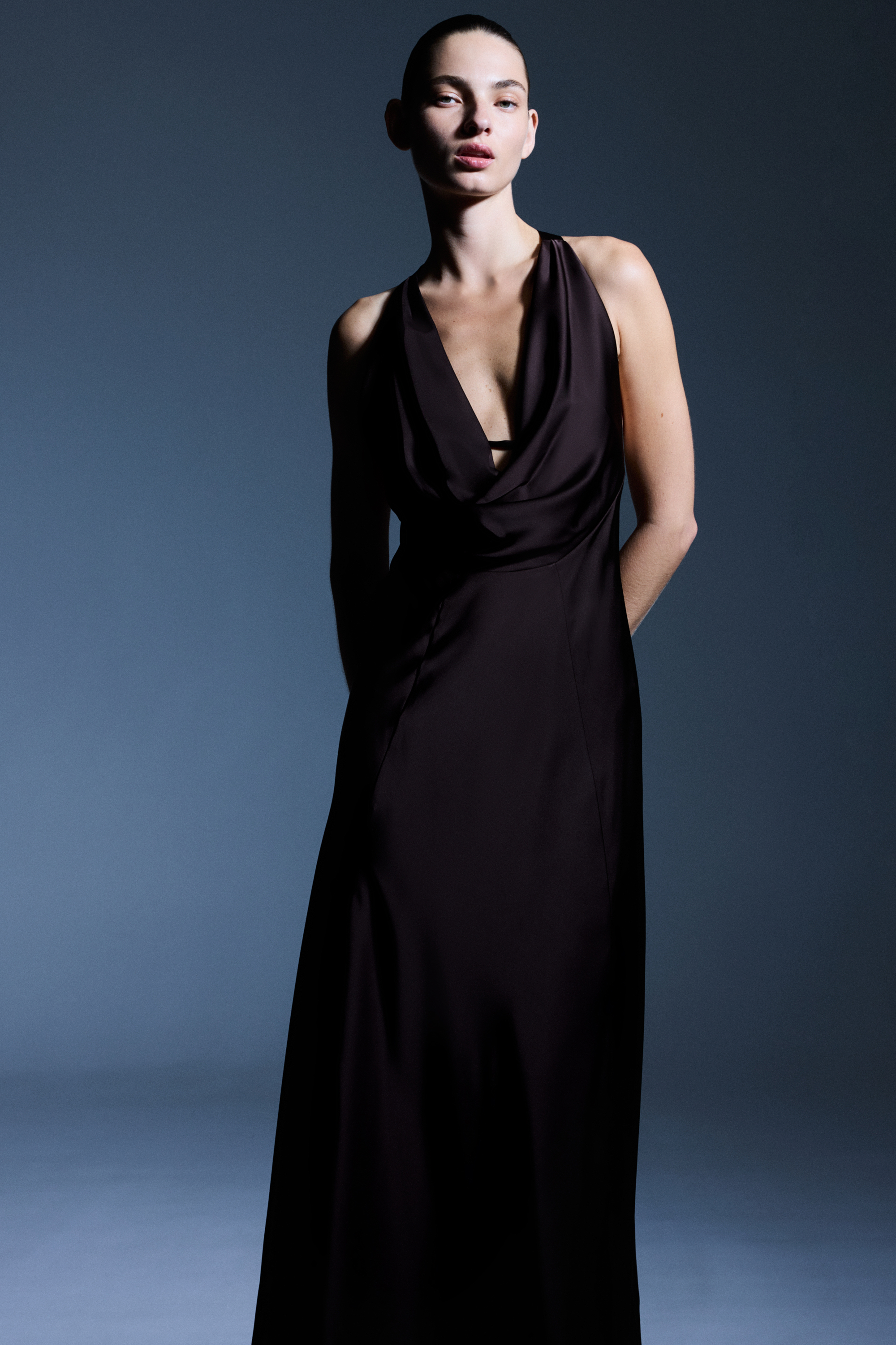 Charmed Cowl Slip Dress