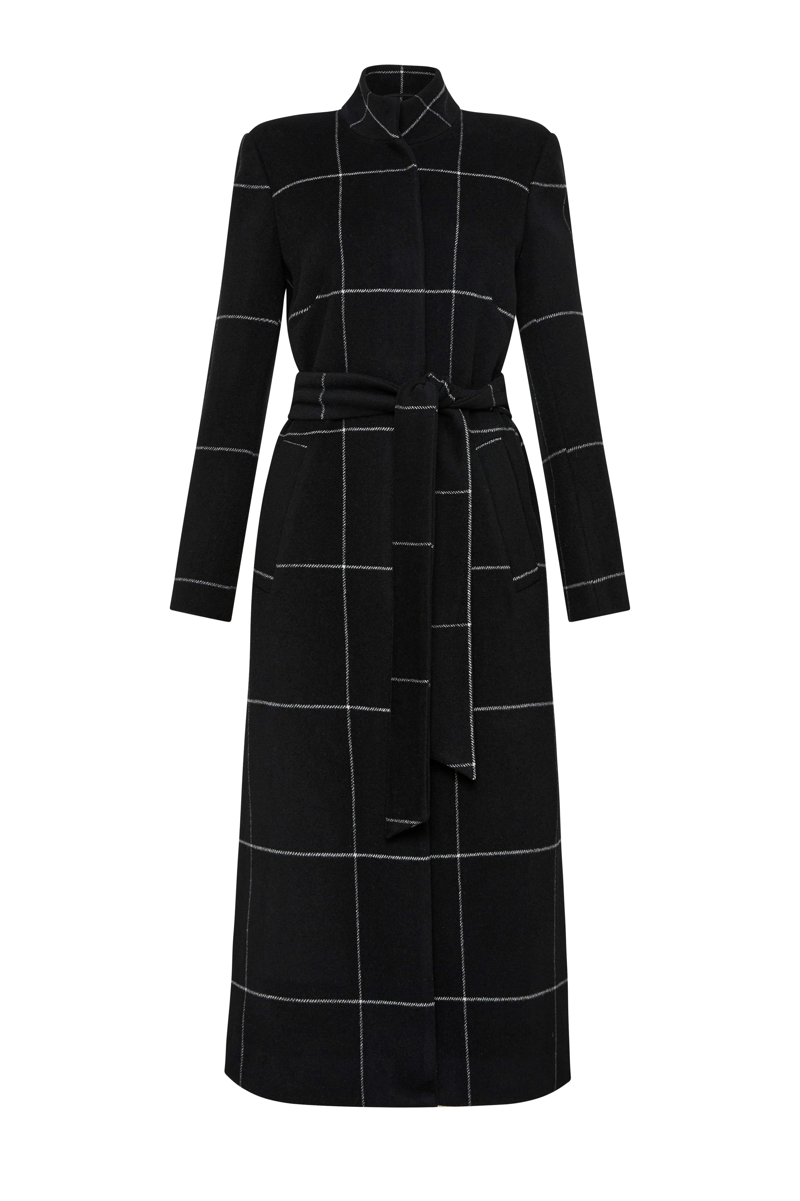 Windowpane Check Coat