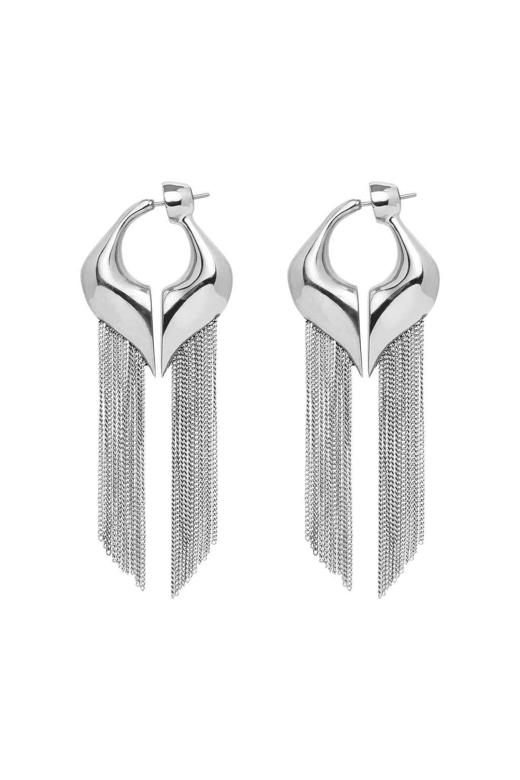 Silver colour on sale long earrings