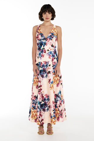 Scattered Flowers Sleeveless Dress