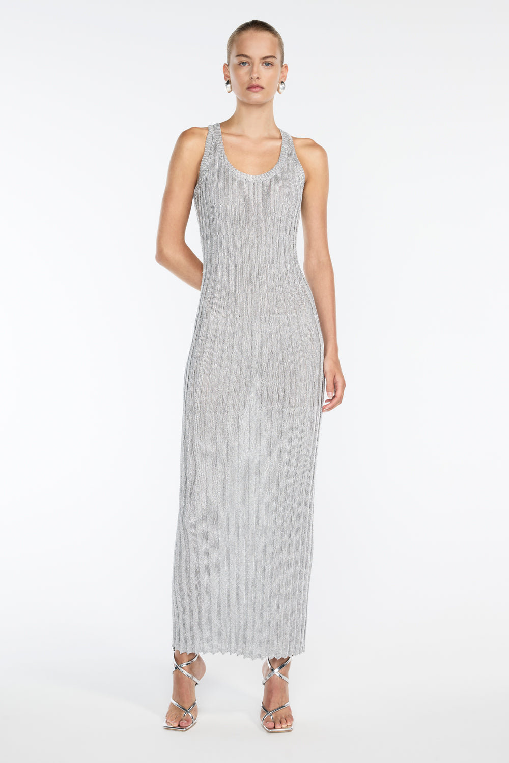 Silver sales knit dress