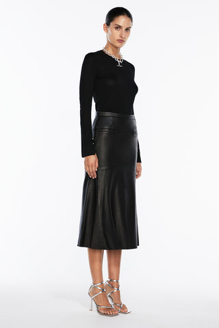 The Fearless Leather Midi Skirt