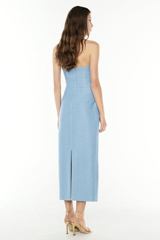 Azure Drift Strapless Dress