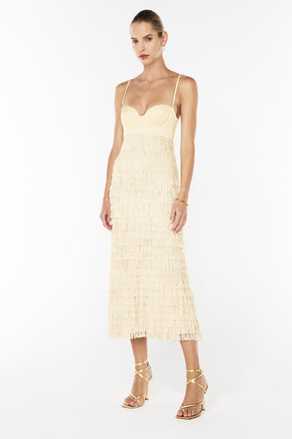 High Touch Fringe Slip Dress