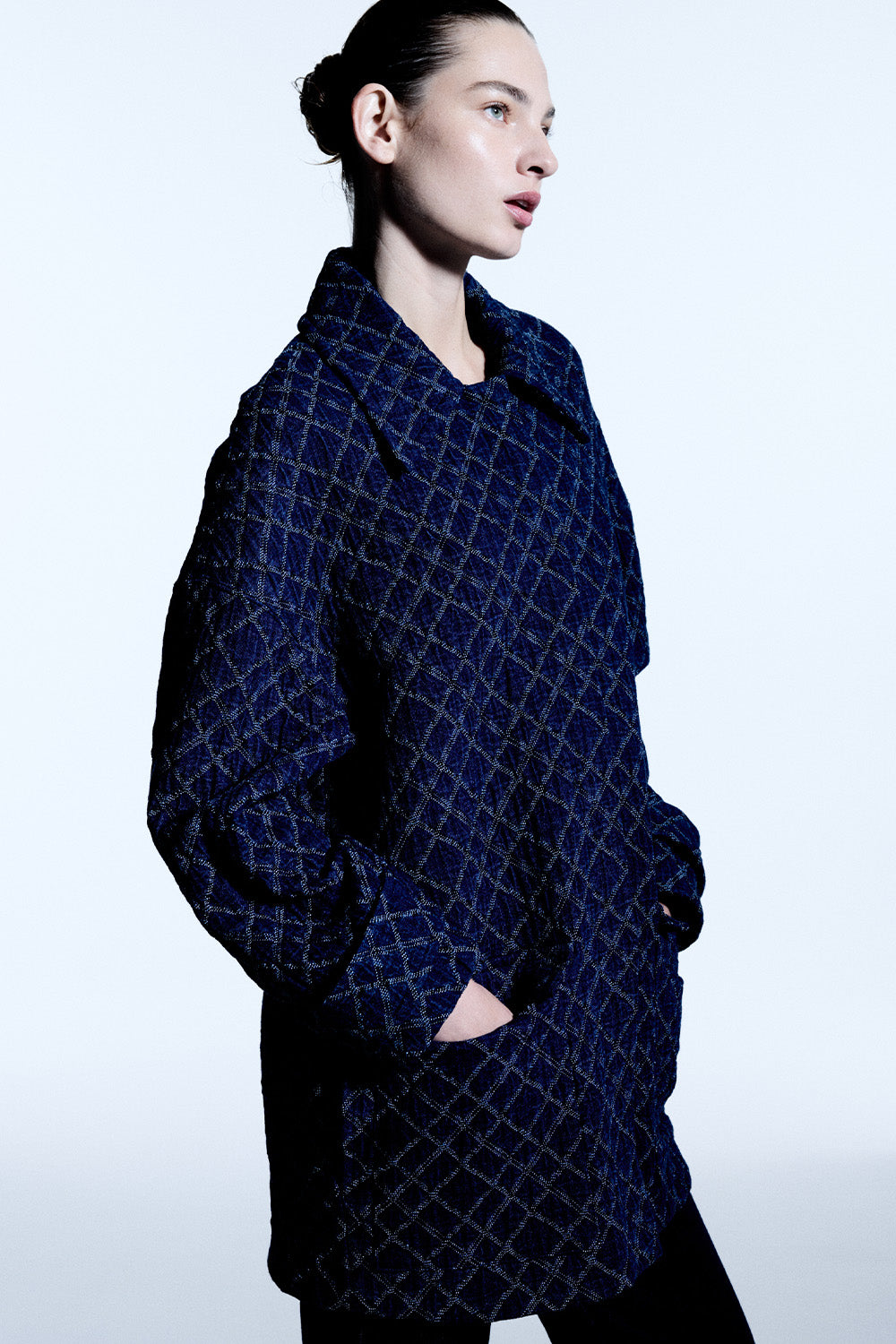 Quilted Denim Bomber