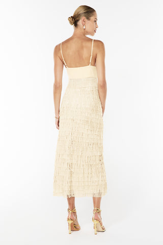 High Touch Fringe Slip Dress