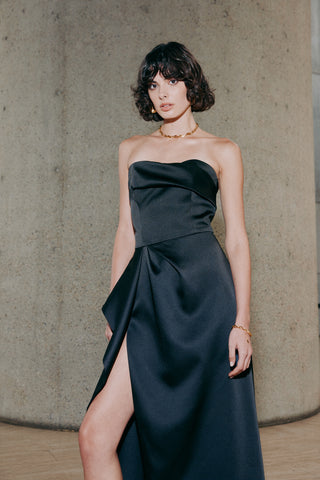 Night Moves Strapless Gown