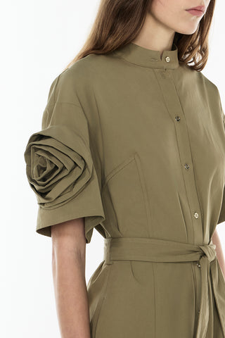 Cactus Flower Shirt Dress