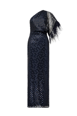 Checkerboard Sequin Gown