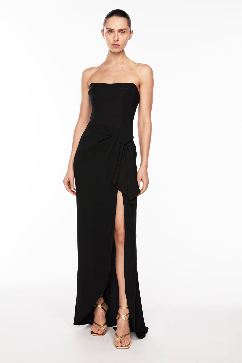 Black strapless dress online