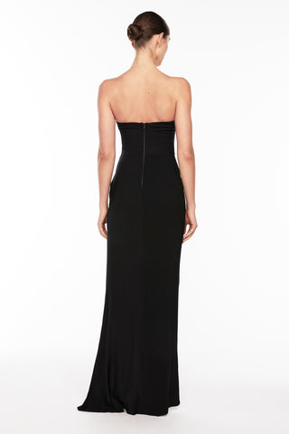 Asymmetrical Games Strapless Gown