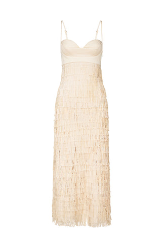 High Touch Fringe Slip Dress