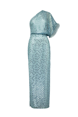 Checkerboard Sequin Gown