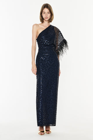 Checkerboard Sequin Gown