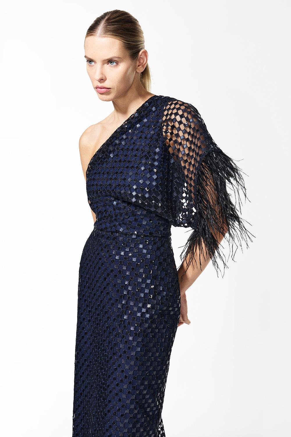 Checkerboard Sequin Gown