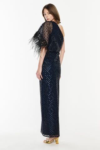 Checkerboard Sequin Gown