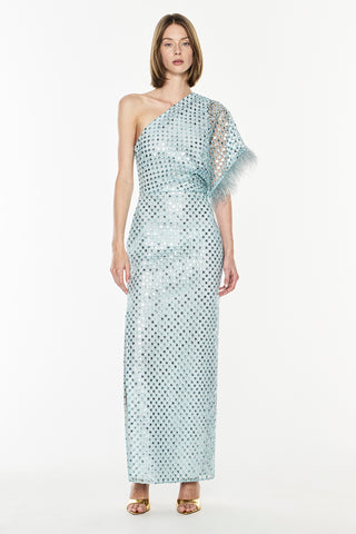 Checkerboard Sequin Gown