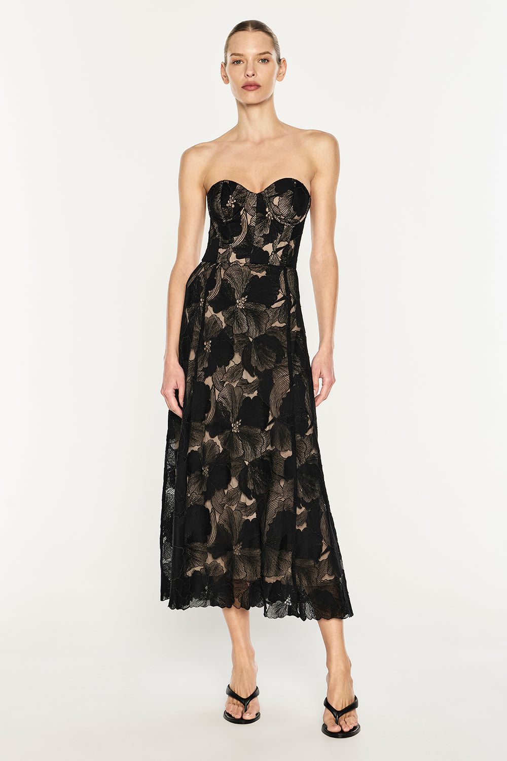 Sheer Force Strapless Dress