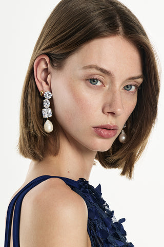 Diamante Pearl Large Earrings