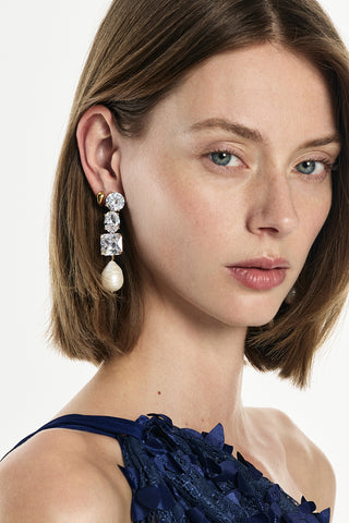 Diamante Pearl Large Earrings