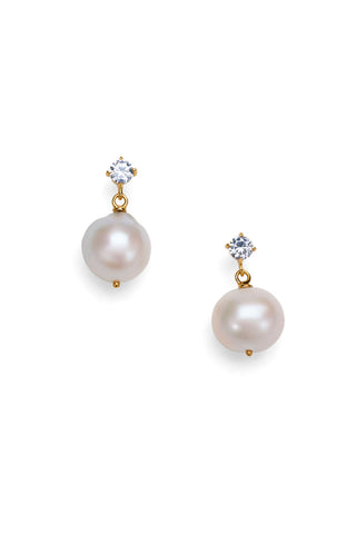 Diamante And Baroque Pearl Earring