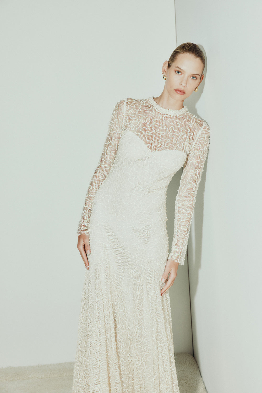 Opera Buff Long Sleeve Dress