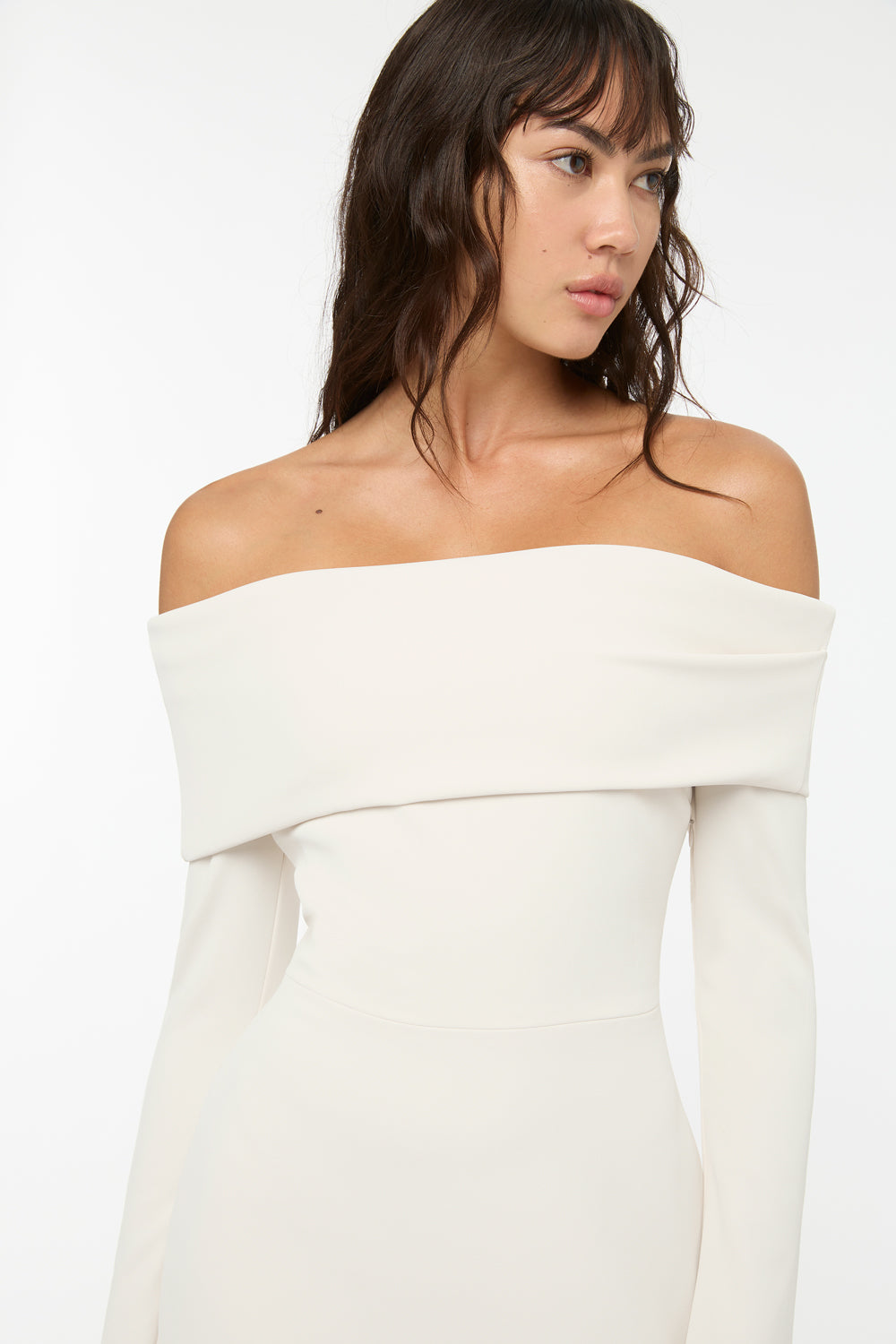 Buy FOREVER 21 Off White Off Shoulder Bodycon Dress - Dresses for Women  1337278 | Myntra