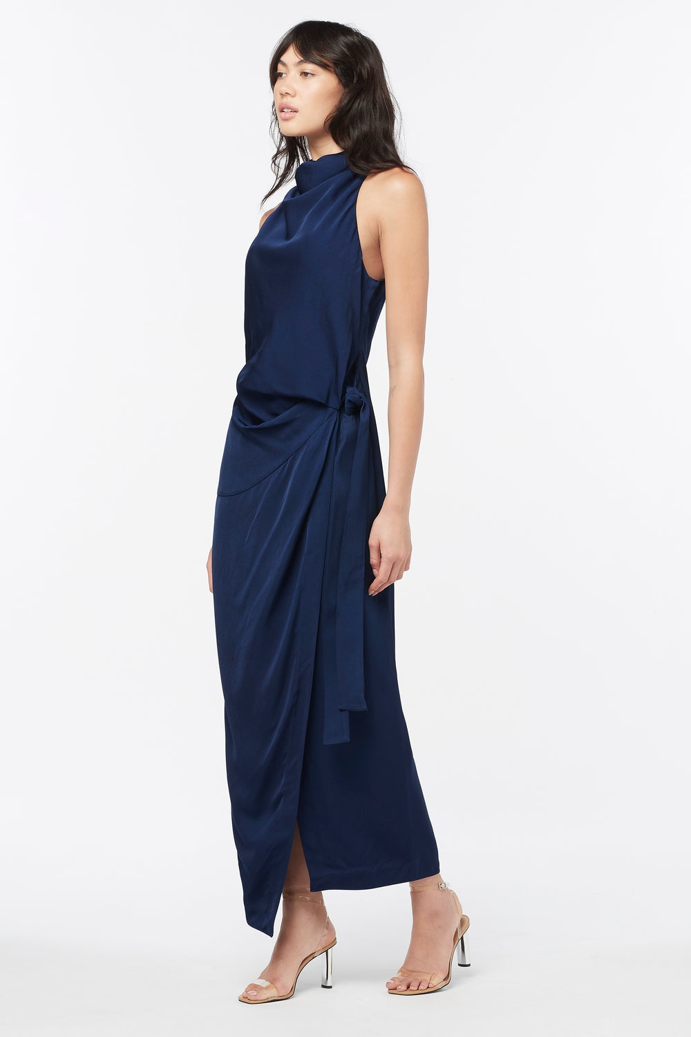 Midnight blue outlet halter dress